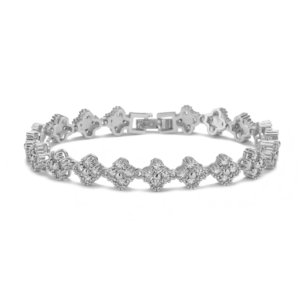 Bracelet Fleur Dorée Zircon