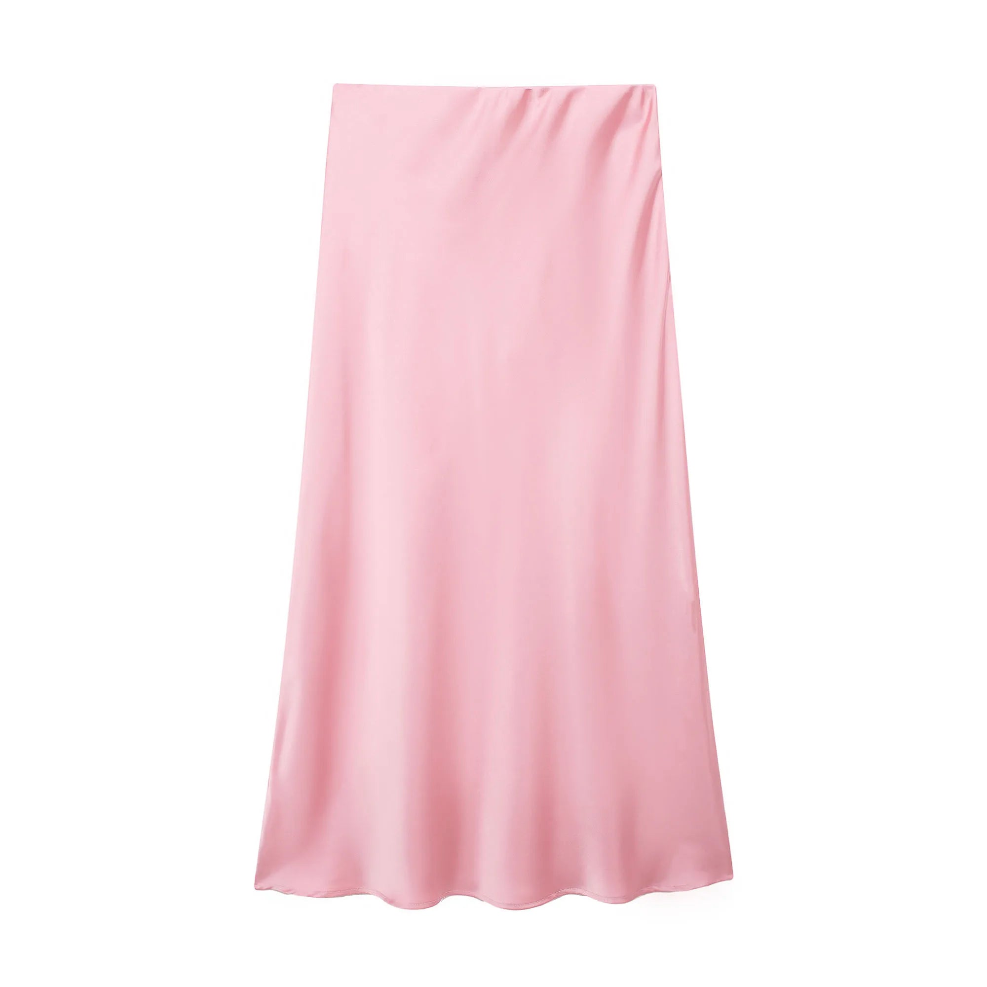 Jupe Midi Satin Élégante
