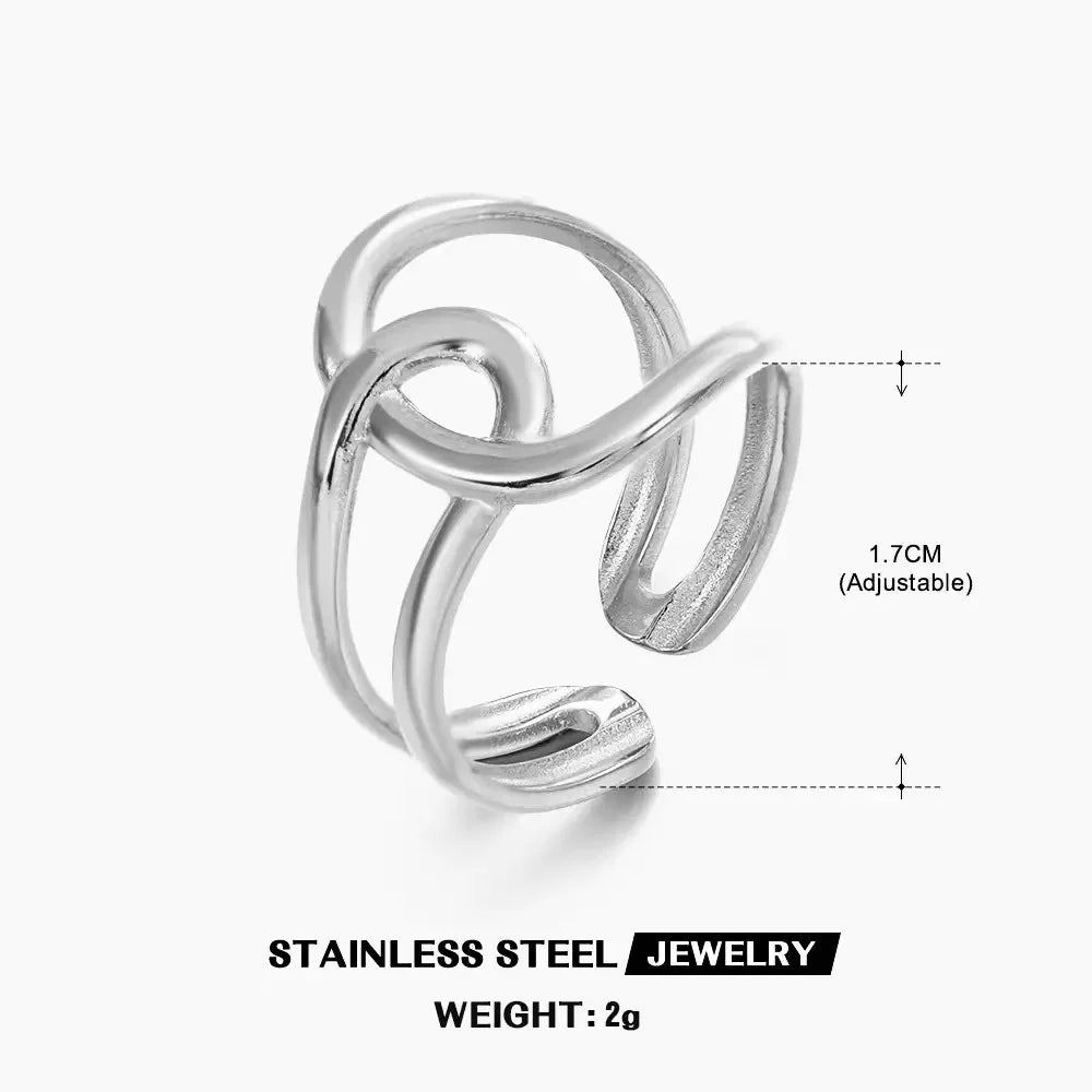 Bague Cœur Acier Inoxydable