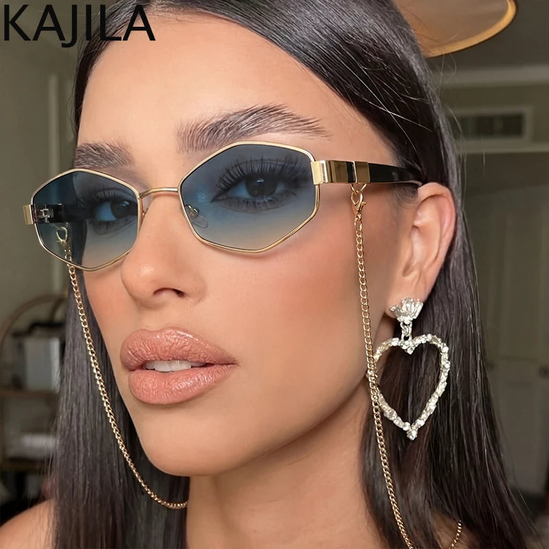 Lunettes de Soleil Hexagonales Punk