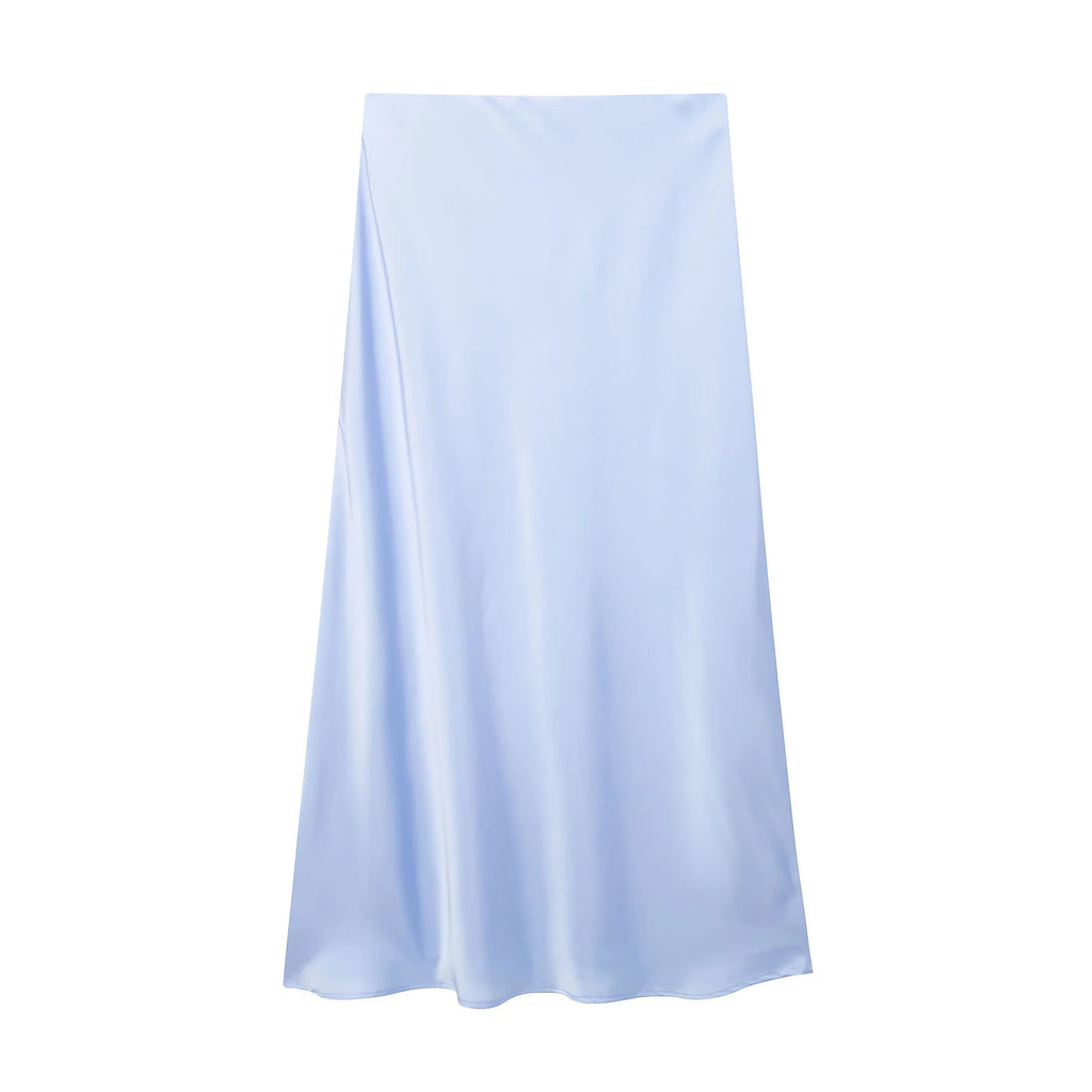 Jupe Midi Satin Élégante