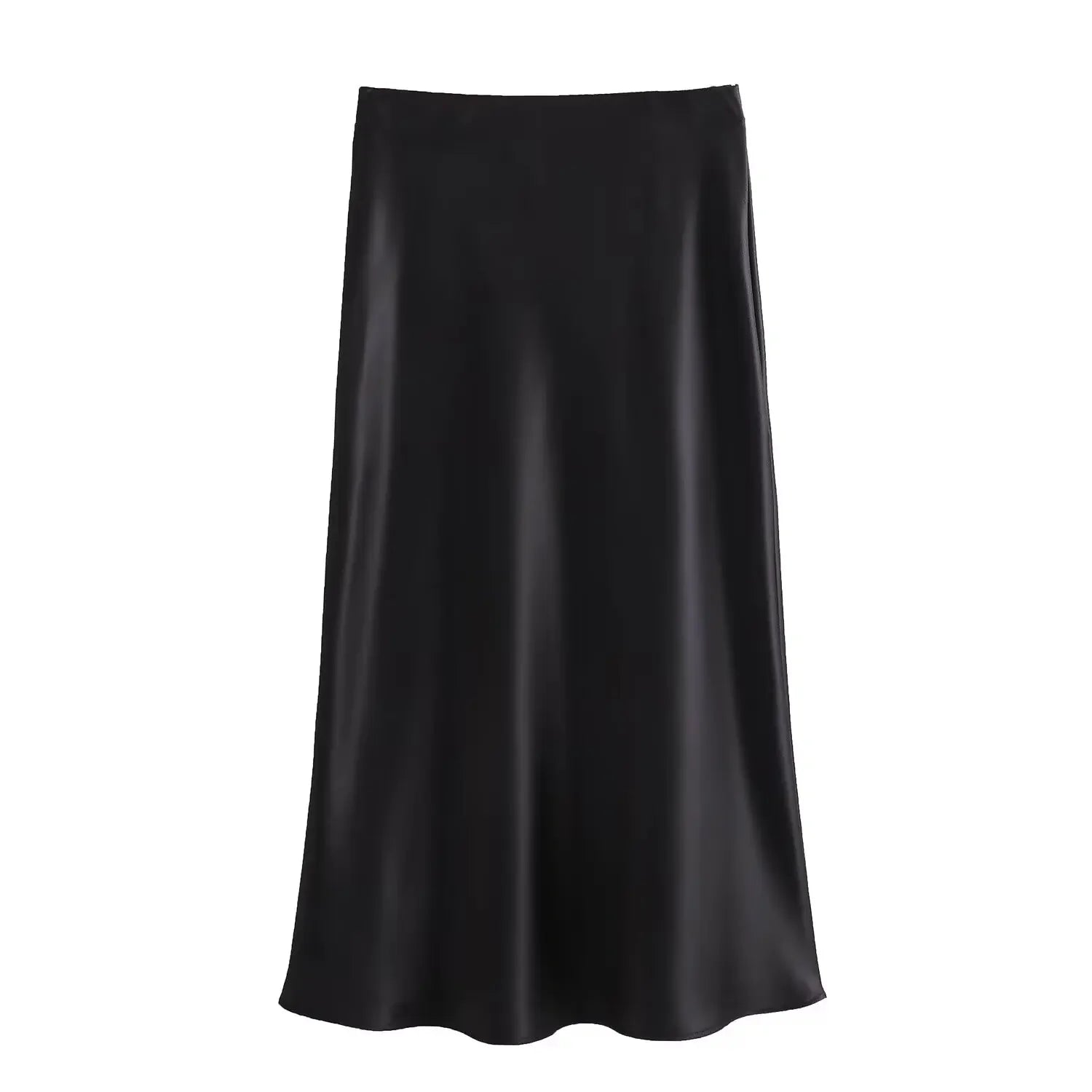 Jupe Midi Satin Élégante