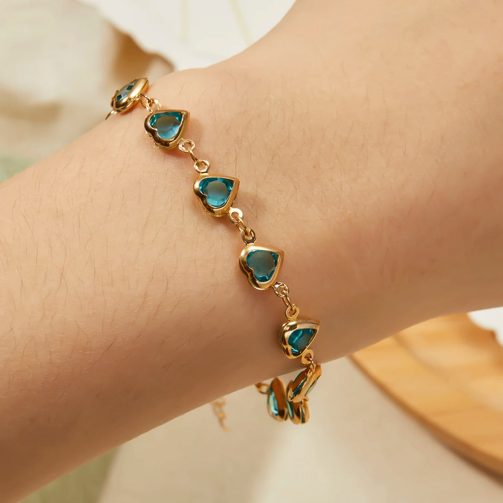 Bracelet Cœur Cristal Zircon