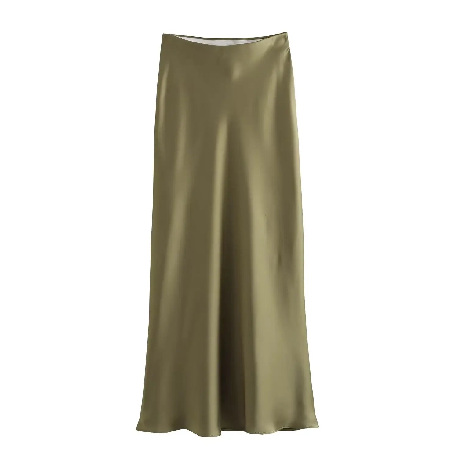 Jupe Midi Satin Élégante