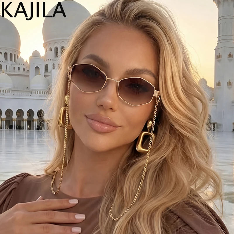 Lunettes de Soleil Hexagonales Punk