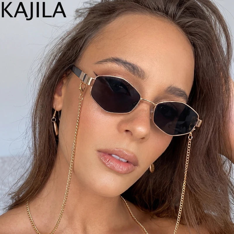 Lunettes de Soleil Hexagonales Punk