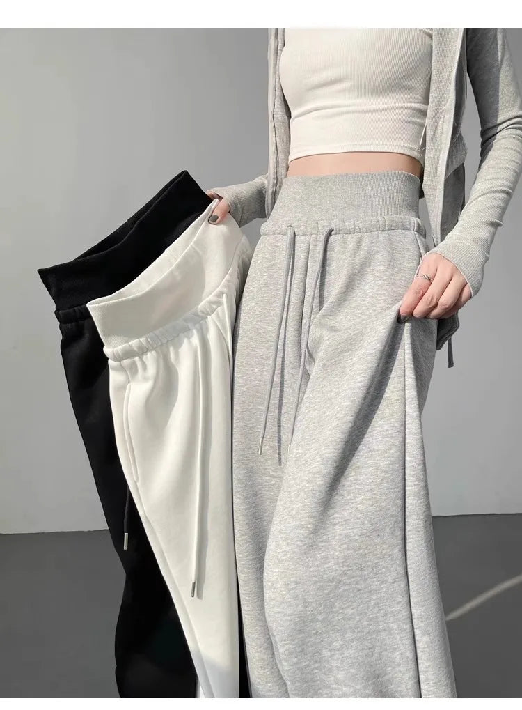 Pantalon Large Gris Sport & Style