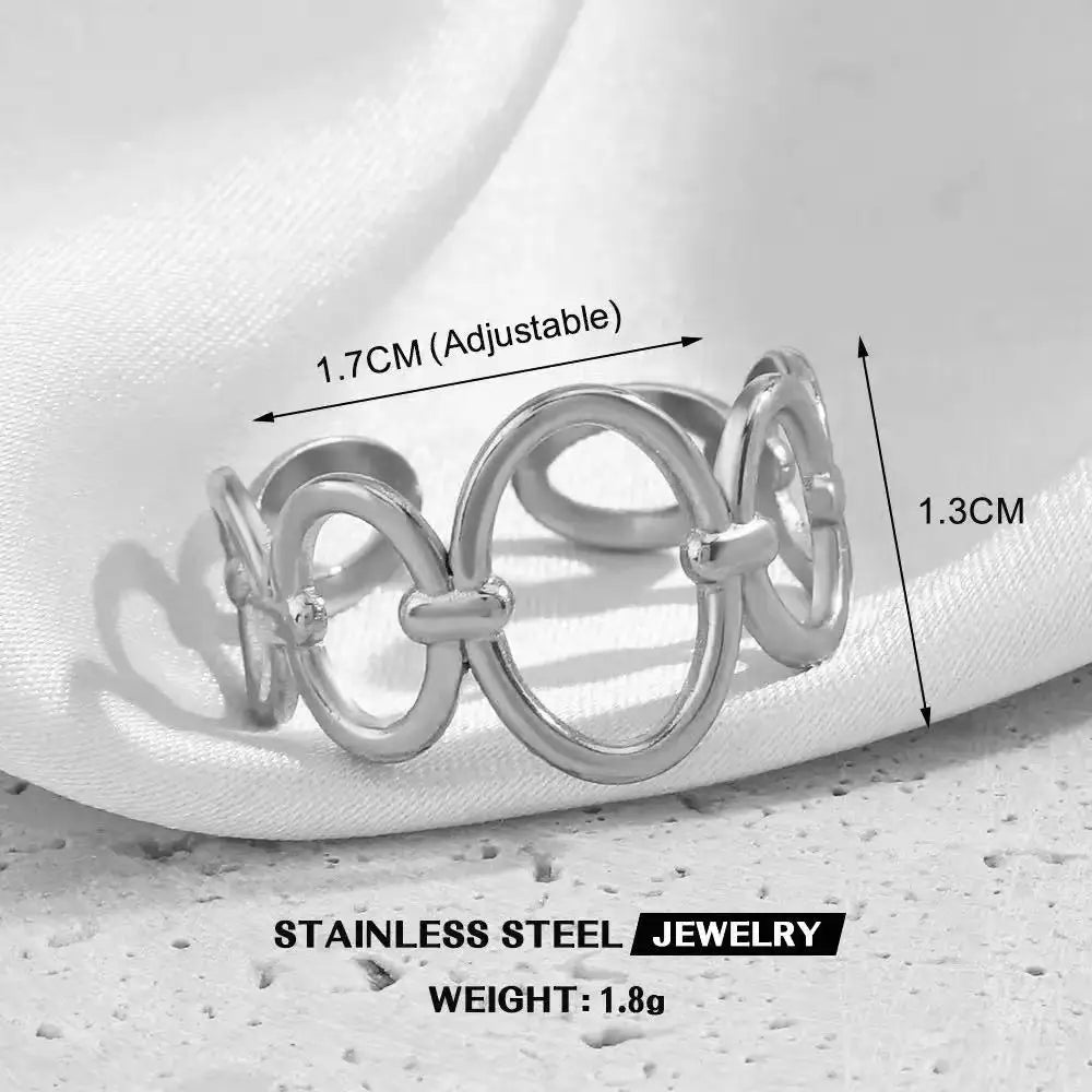 Bague Cœur Acier Inoxydable